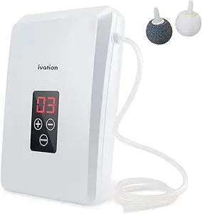 Ivation Portable Ozone Generator 600mg/h Γ Multipurpose Air Sterilizing & Freshening System w/2 Silicone Tubes, 2 Diffuser Stones & Timer; Purifies Air, Water, Food, Toothbrush