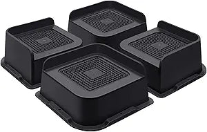 ANNKUT Bed Risers 2 Inch Heavy Duty, Furniture Risers for Bed Desk Table Sofa Couch,Oversized Bed Lifts Risers,Support up to 5000 Lbs(4 Pack Black)