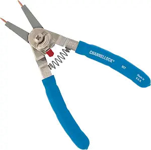 Channellock Snap Ring Plier 927 - Precision Circlip Retaining Ring Pliers, 5 Tips, Made in USA - 8-Inch