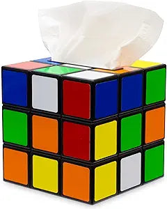getDigital Plastic Magic Cube Tissue Box Cover, Holder for Square Tissue Boxes with Magnetic Lock, Multi Color