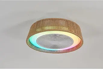 Modern Rustic Ceiling Fan Light with Led RGB Mood Lighting