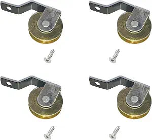 8 Piece 1 inch Heavy Duty Anti Detonation Sliding Screen Door Roller Replacement Kit with V Bias Bent Tension Springs for Patio DIY Screen Door Replacement Roller