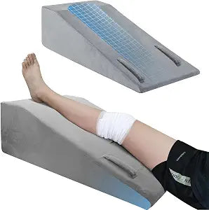 Arc-Designed Leg Elevation Pillows for After Surgery, Height Knee Replacement Recovery aids, Bone Foam Knee Surgery Pillow Replacement for Hip Ankle Pain Relief - 29.5" x13"x9.5"