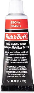 AMACO Rub n Buff Wax Metallic Finish - Rub n Buff Ebony 15ml Tube - Versatile Gilding Wax for Finishing Furniture Antiquing and Restoration - Rub and Buff Colors Single Tube