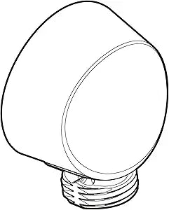 Moen Round Wrought Iron Drop Ell Handheld Shower Wall Connector, A725WR