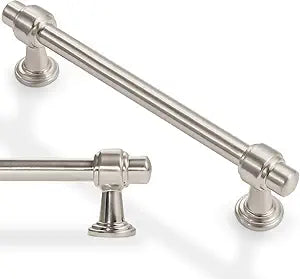 10 Pack 5 Inch Kitchen Cabinet Handles Brushed Satin Nickel Cabinet Pulls Silvery Drawer Pulls Zinc Alloy Kitchen Hardware