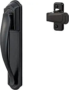 Ideal Security DX Pull Handle Replacement Set for Storm Door and Screen Door, Black