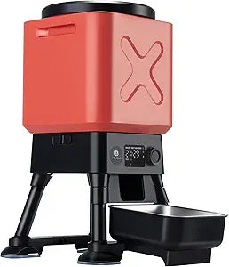 14L Automatic Dog Feeder for Large Breed  Extra Large Capacity, Anti-Blockage, Timed Auto Dog Food Dispenser, Dual Power Supply, Stainless Steel Bowl