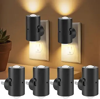 TSEXES LED Night Lights Plug into Wall,3000K Soft White, 4 Pack