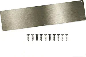 Door Kick Plate for 36" Interior & Exterior Doors, 10" x 34" Aluminum Metal Kick Plate for Bottom of Door, Rounded Corners(Brushed Bronze)