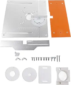 Aluminum Router Plate, Aluminium Router Table Insert Plate Durable & Lightweight Precision Woodworking Tool for Engraving Machines & Workbenches, DIY Projects