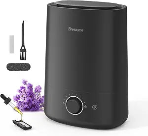BREEZOME 5L Humidifier for Bedroom 360 Nozzle 50H Runtime Quiet Operation