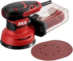 SKIL 5 Random Orbital Sander with Cyclonic Dust Box & 3pc Sanding Sheet - SR211601, Multicolor