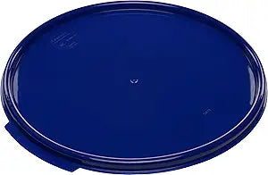 Carlisle FoodService Products Storplus Round Food Storage Container Lid with Stackable Design for Catering, Buffets, Restaurants, Polypropylene (Pp), 12 To 22 Quarts, Royal Blue, (Pack of 6)