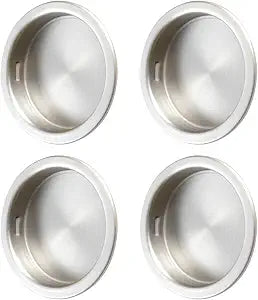 4PCS Closet Door Finger Pull, 1-3/4" Recessed Flush Pulls, Satin Nickel
