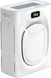 VENTISOL Pet Air Purifiers for Home Large Room up to 2500sq.ft, Air Purifier for Bedroom Double-Sided with 4 Washable H13 Filters, Air Cleaner for Pets Hair Allergies with PM2.5 Air Quality Monitor