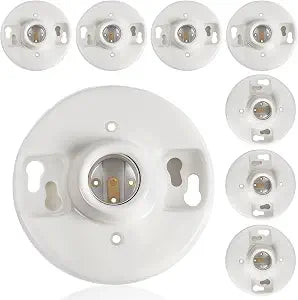 8 Pcs Light Socket E26 Porcelain Keyless Ceiling Bulb Fixture