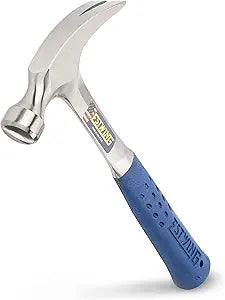 ESTWING Hammer - 12 oz USA Made Straight Rip Claw Hammer with Smooth Face & Shock Reduction Grip - E3-12S