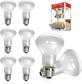8 Pcs 50W 120V R20 Popcorn Machine Light Bulb Compatible with Satco S4886
