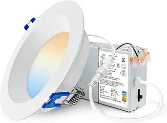 Adetu 1 Pack 4 Inch Anti-Glare LED Downlight,Dimmable Ceiling Light, Round