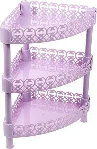 Bathroom Corner Standing Shelf 3 Layer Plastic Storage Shelves Triangle Corner Shelf Organizer for Bathroom Kitchen Desktop Home Storage 11.41 X 7.55 X 14.56 in