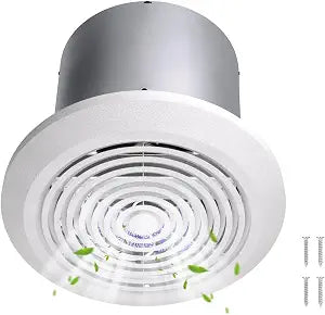 V2262-50 7 Inch Bathroom Exhaust Fan, 50 CFM Ceiling Exhaust Fan for 8" Rough-in Opening, 1.0 Sones Quiet Effective Ventilation for Bathroom, Kitchen, Laundry Room, Mobile Home