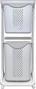 Laundry Basket Bathroom Multi-layer Clothes Storage Basket Household, Simple Kitchen Shelf Fruit Stand (2 Layers)