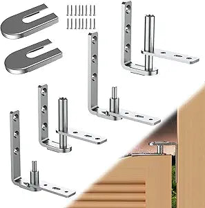 Cafe and Saloon Door Hinges, Self-Closing Heavy Duty Double Action Swinging Door Hardware for Bar Coffee Shop Restaurant, 304 Stainless Steel Black Finish (Silver, Min Size, 2 Pack)