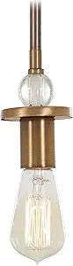 Minka-Lavery Safra 1 Light Mini Pendant in Harvard Court Bronze Finish with Natural Brushed Brass
