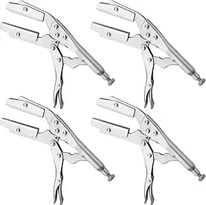 Yaocom 4 Pack 10" Radiator Hose Clamp Pliers Set Heavy Duty Pinch off Locking Pliers Universal for Automobile Radiator Pipe, Vacuum Lines, Fuel Hose
