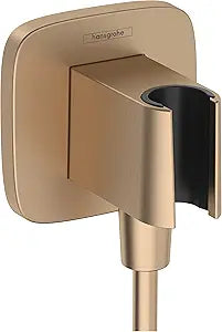 hansgrohe Handheld Shower Wall Outlet 1/2-inch Thread Connection in Brushed Bronze, 26887141