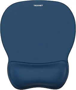 TECKNET Gel Ergonomic Mouse Pad with Wrist Rest, Non-Slip PU Base, Navy