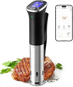 INKBIRD WiFi Immersion Circulator for Sous Vide, IPX7 Waterproof 1000W Sous Vide Cooker, Accurate Sous Vide Machine with Free App Recipes, Stainless Steel Immersion Cooker & Sous Vide Circulator