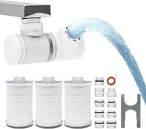 Premium Washbasin Faucet Crafted with Koreas Beauty Wisdom  Pure Carbon Filters for Bathroom & Kitchen, Carbon Composite, Filtered Faucet 6 Month Set (JNE450-SET-6MO)