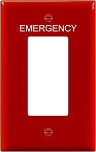 ENERLITES 1-Gang Red Mid-Size Decorator Switch Outlet Wall Plate Cover