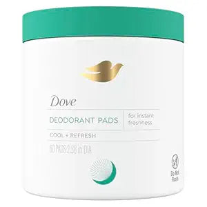Dove Deodorant Cleansing Pads for Women with Glycolic Acid, 60 Count