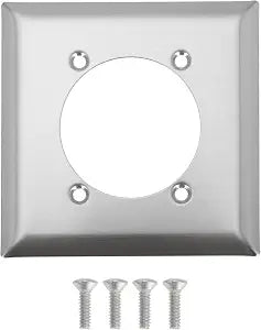Single Hole Receptacle Wall Plate, Outlet Covers Wall Plate for Hubbell Bryant 313292 SS701 9450A, 4.56" Length 4.5" Width 0.21" Thick (Pack of 1)