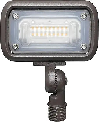 GKOLED 7W Outdoor LED Low Voltage Landscape Lighting Flood Light, 2700K, 550Lumen, 9-15V AC/DC, 1/2" Adjustable Knuckle Mount