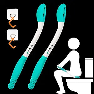 wefaner Toilet Aids Wiping Long Reach Comfort Wipe Wand