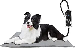 TJOY Pet Heating Pad Electric Heating Pad for Dogs and Cats Indoor Warming Mat Heated Pet Bed with Auto Power Off (Large (32''x20''))