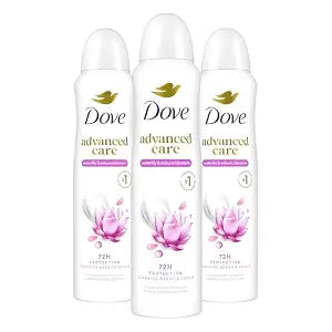 Dove Advanced Care Antiperspirant Spray Waterlily & Sakura 3.8 oz 3PK