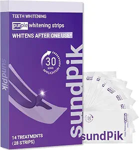 Purple Teeth Whitening Strips,28Strips(14 Treatments) Whitening Strips Kit