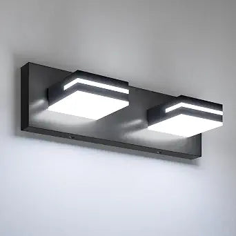 VOLISUN LED Vanity Light,2Light 15.5" Matte Black 360Rotatable 6000K