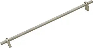 Alno A2901-18-MN Alno A2901-18 Vita Bella 18" Center to Center Modern Knurled Bar Large Cabinet Handle Pull with Eye Posts