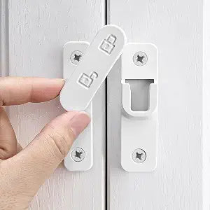White 180 Degree Barn Door LatchesZinc Alloy Flip Gate Lock
