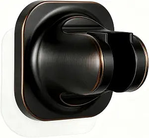 Handheld Shower Head Holder - 5 Positions Adjustable - Clip in - Screw or Adhesive Mount - Bathroom Wall Mounted Shower Wand Holder (Oil Rubbed)