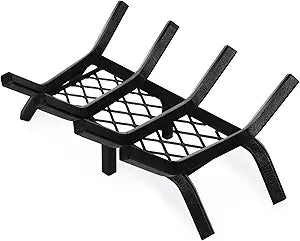 Fireplace Grate 17 "Heavy Duty with Ember Retainer, 1/2Γ Bar Fire Log Grate for Inside Fireplace, Fireplace Assectories, Chimney Hearth Wood Stove Burning Rack Holder,Wood Stove Grate for Outdoor