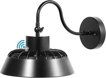 LED Gooseneck Barn Light, 70W 5000K Daylight 9800LM Dusk to Dawn Outdoor Farmhouse Wall Mount Light with Photocell,800W MH/HPS Equiv,Swivel Head LED Wall Lantern Light for Porch Yard Street