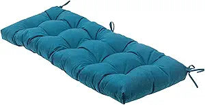 QILLOWAY Outdoor Bench Cushion - 51x18x4 Inch Waterproof Patio Bench Cushion, Durable Bench Cushions for Outdoor Furniture, Replacement Outdoor Bench Cushions for Garden, Deck,Peacock Blue