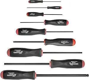 Bondhus 10699 Set of 9 Balldriver Screwdrivers, ProGuard Finish, sizes 1.5-10mm